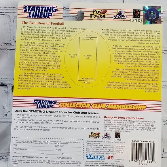 💙NIB Vintage Terrell Davis 1998 Edition Starting Lineup - Picture 2 of 2